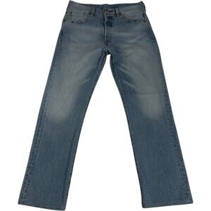 Levi's Light Blue 501 Original Fit Stretch Jeans Men's 30x30 Button Fly Cleanboy